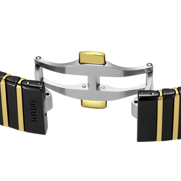 Rado Anatom automatic watch black dial steel bracelet pvd yellow gold and black ceramic 32.5 mm R10200152