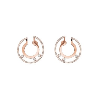 Créoles Messika Move Romane petit modèle en or rose et diamants