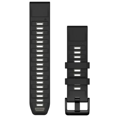 copy ofGarmin QuickFit® 20 Silicone Watch Band Black/Pebble Gray - Adaptable Fenix 42 and 43 mm