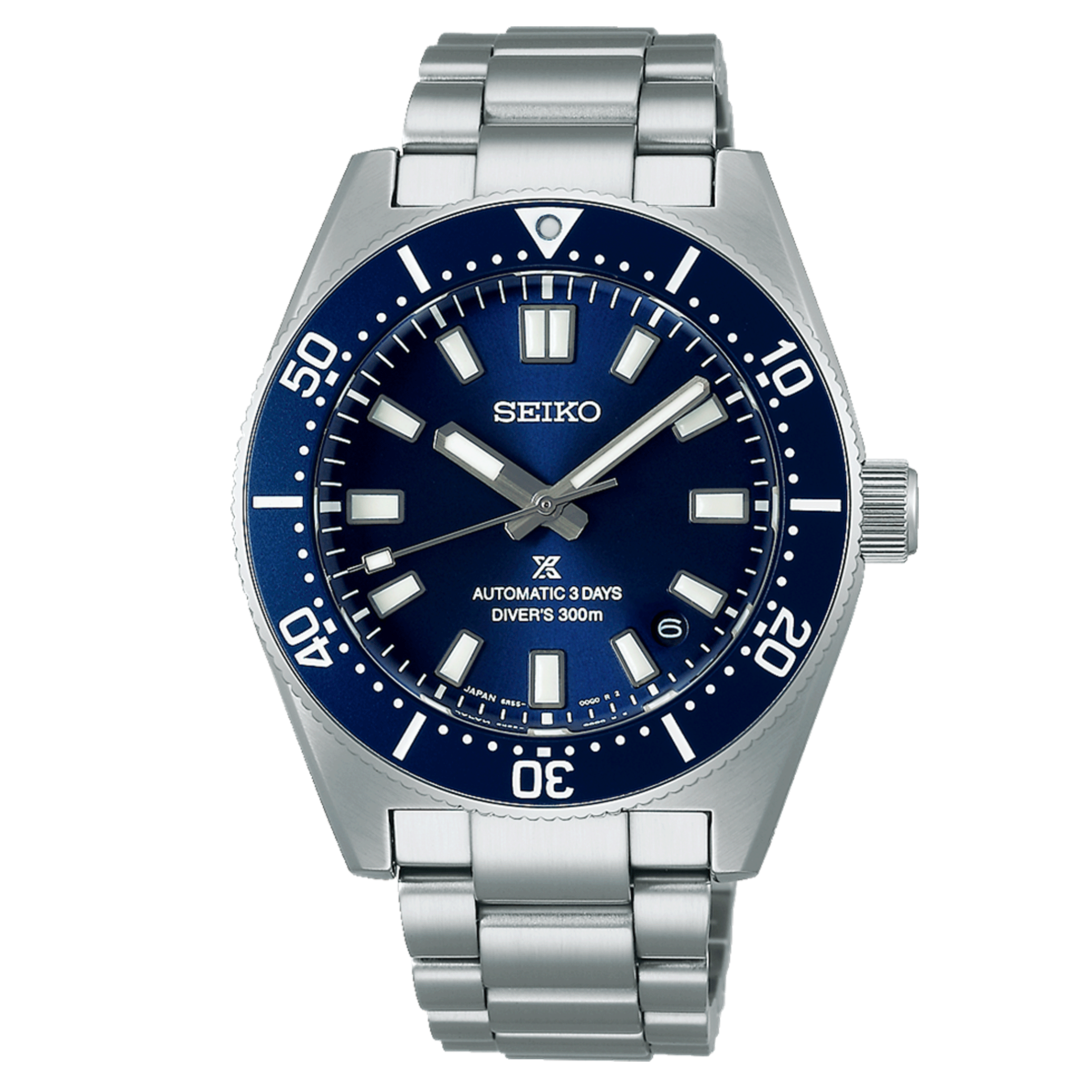 Seiko Prospex Diver's 1965 Heritage automatic watch blue dial steel bracelet 40 mm SPB451