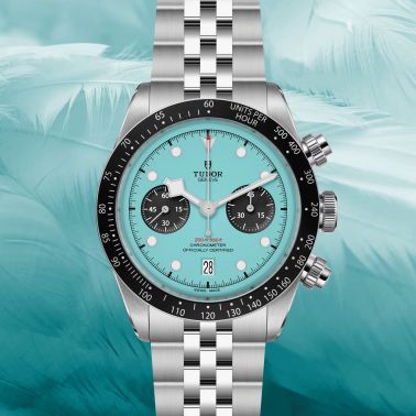 Tudor Black Bay Chrono "Flamingo Blue" automatic watch blue dial steel bracelet 41 mm M79360N-0024