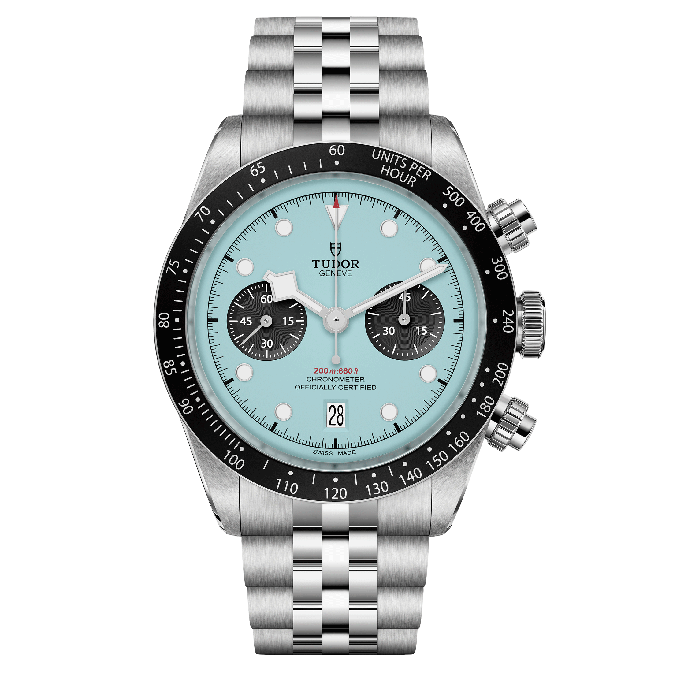 Tudor Black Bay Chrono "Flamingo Blue" automatic watch blue dial steel bracelet 41 mm M79360N-0024