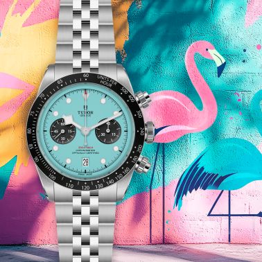 Tudor Black Bay Chrono "Flamingo Blue" automatic watch blue dial steel bracelet 41 mm M79360N-0024