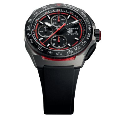 TAG Heuer Formula 1 Automatic Chronograph watch black dial black rubber strap 44 mm CBZ2082.FT8096