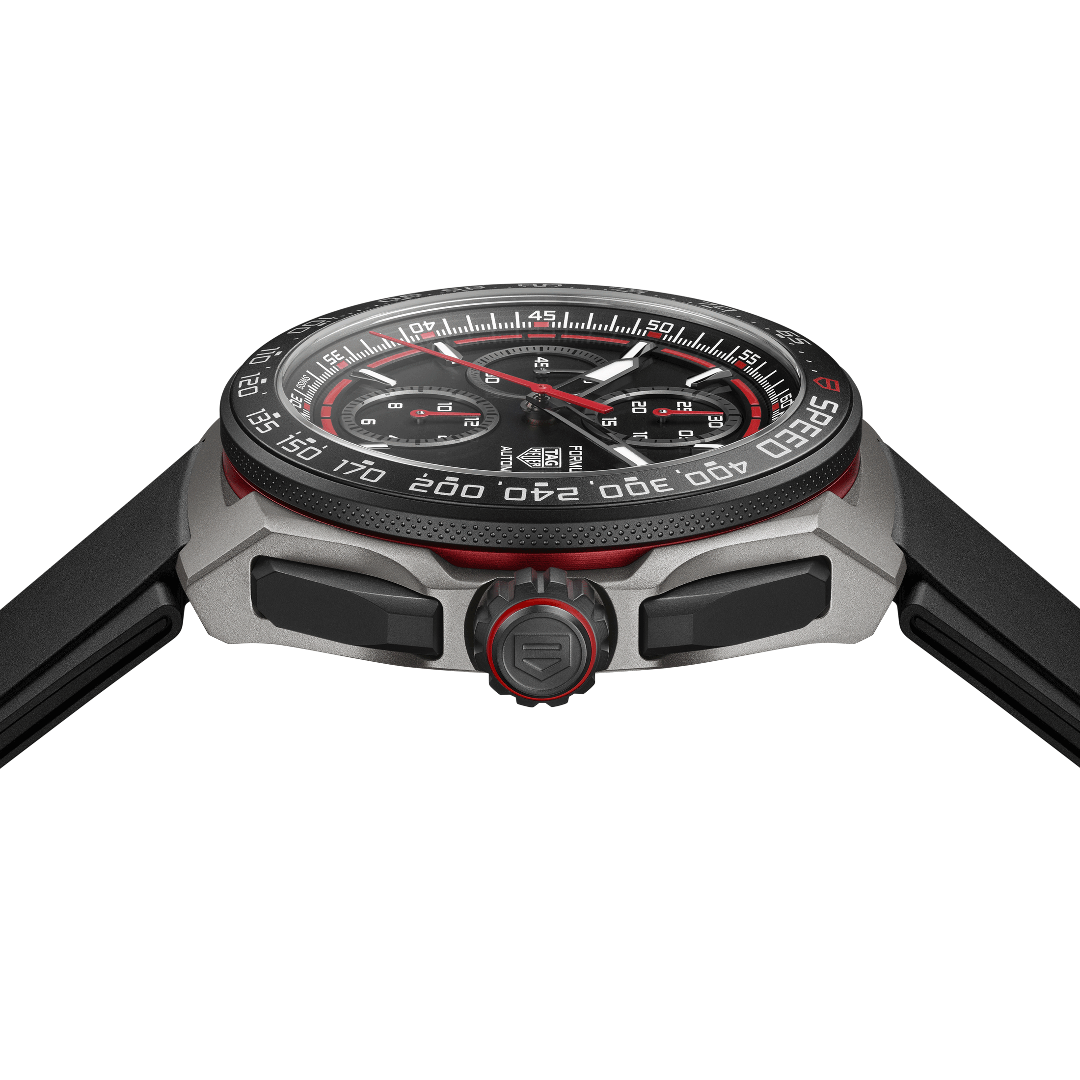 Montre TAG Heuer Formula 1 Chronographe automatique cadran noir bracelet caoutchouc noir 44 mm CBZ2082.FT8096