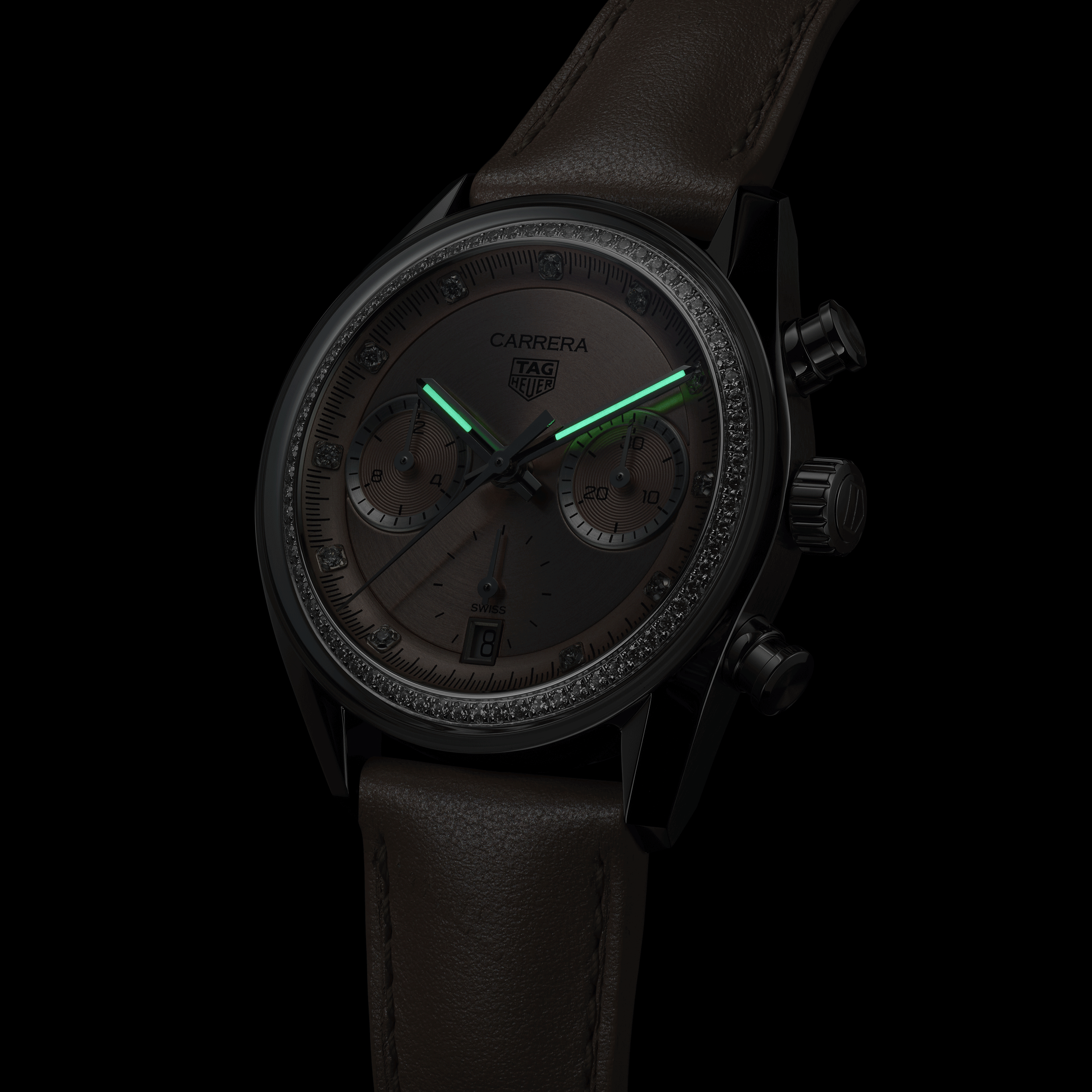 Montre TAG Heuer Carrera Chronograph Diamants automatique 39 mm CBS2215.FC6568