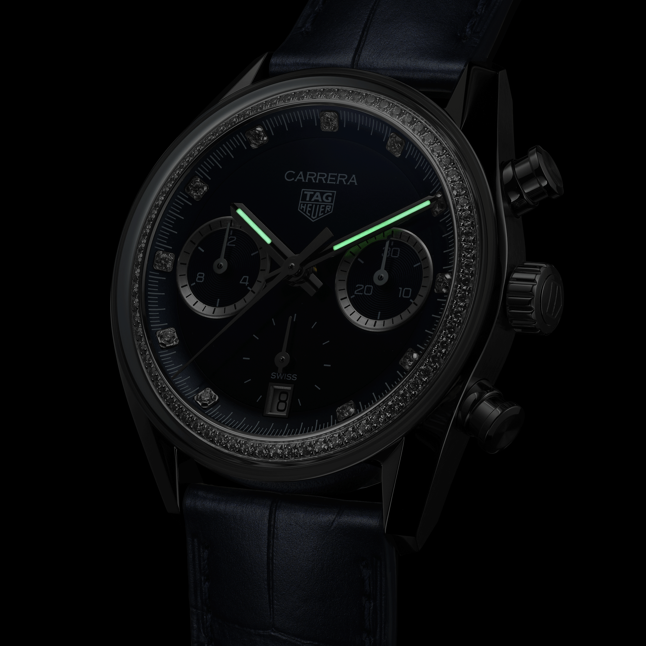 Montre TAG Heuer Carrera Chronograph Diamants automatique 39 mm CBS2214.FC6567