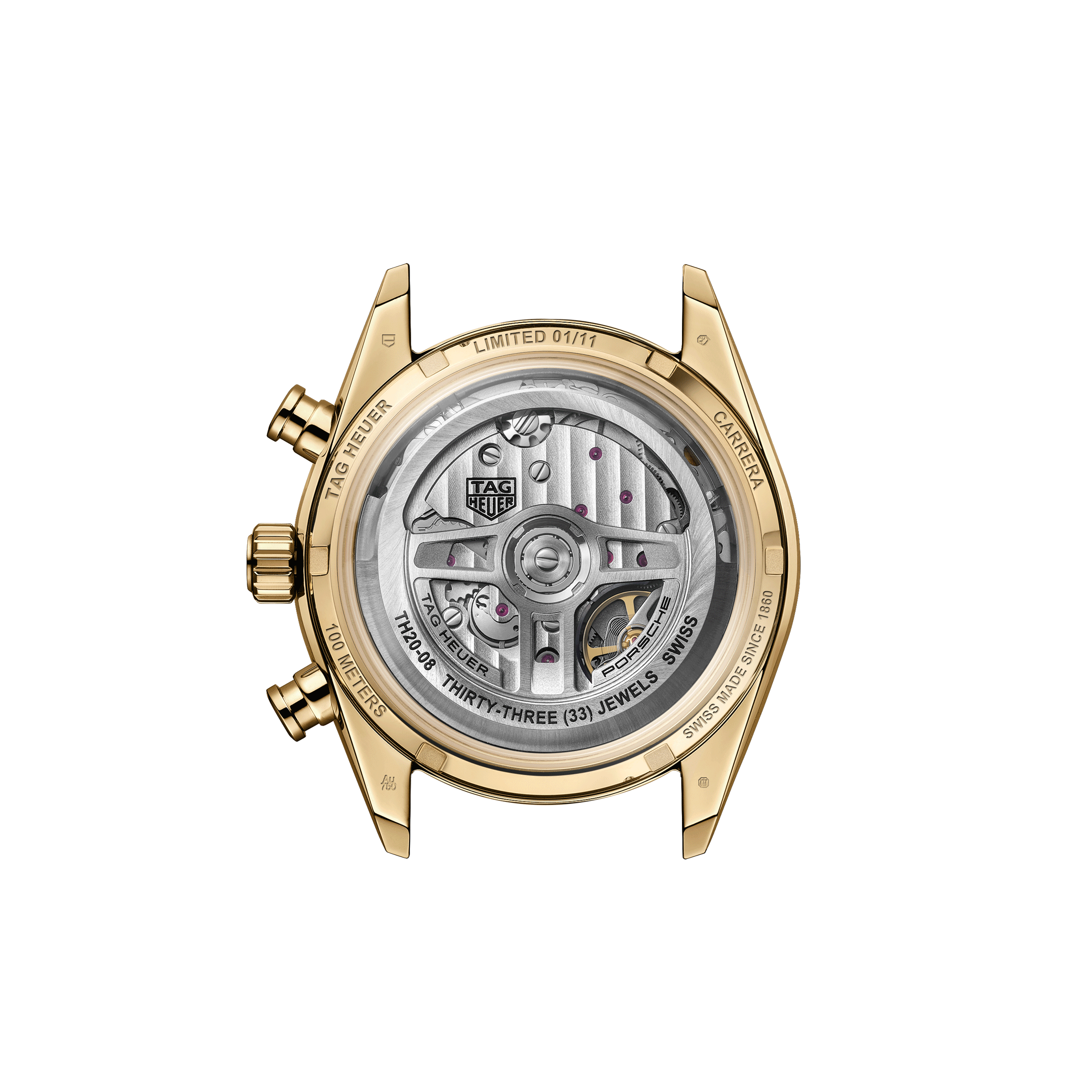 TAG Heuer Carrera Chronosprint x Porsche Rallye Yellow Gold automatic watch 42 mm CBS2041.EB0382