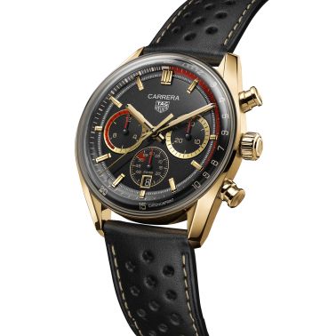 TAG Heuer Carrera Chronosprint x Porsche Rallye Yellow Gold automatic watch 42 mm CBS2041.EB0382