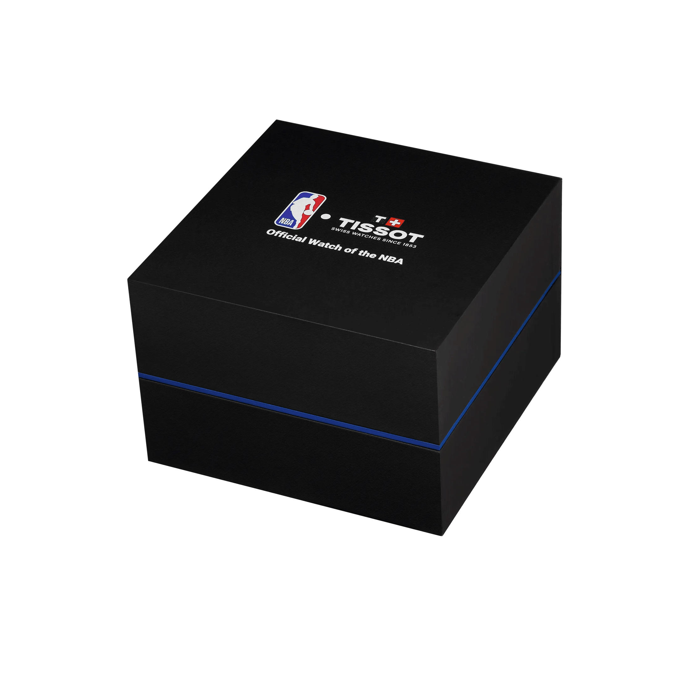 Montre Tissot Supersport Chronographe NBA quartz cadran anthracite bracelet cuir noir 45,5 mm T125.617.37.067.00