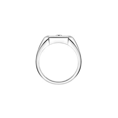 Messika Move Joaillerie Chevalière in natural titanium and diamond