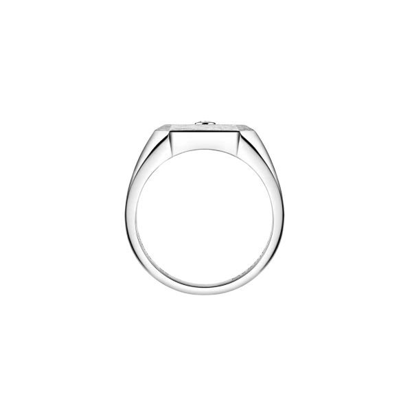 Messika Move Joaillerie Chevalière in natural titanium and diamond