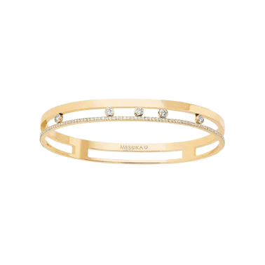 Bangle Messika Move Romane en or jaune et diamants