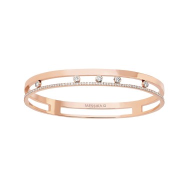 Bangle Messika Move Romane en or rose et diamants