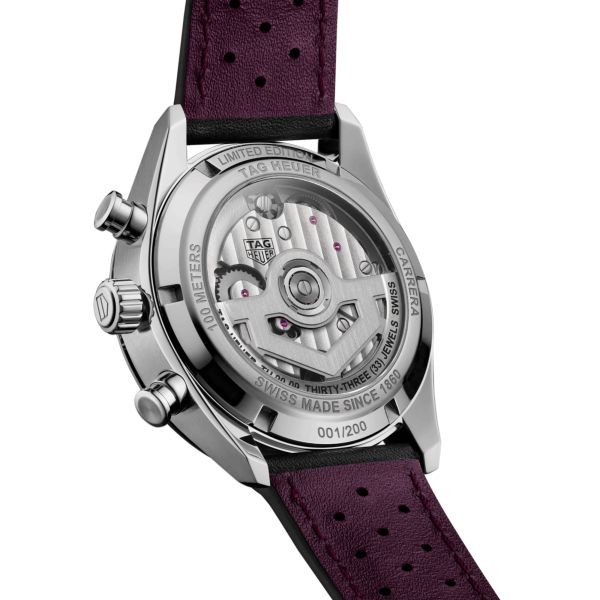 Montre TAG Heuer Carrera Chronograph Tourbillon "Glassbox" automatique 42 mm CBS5017.FC6605