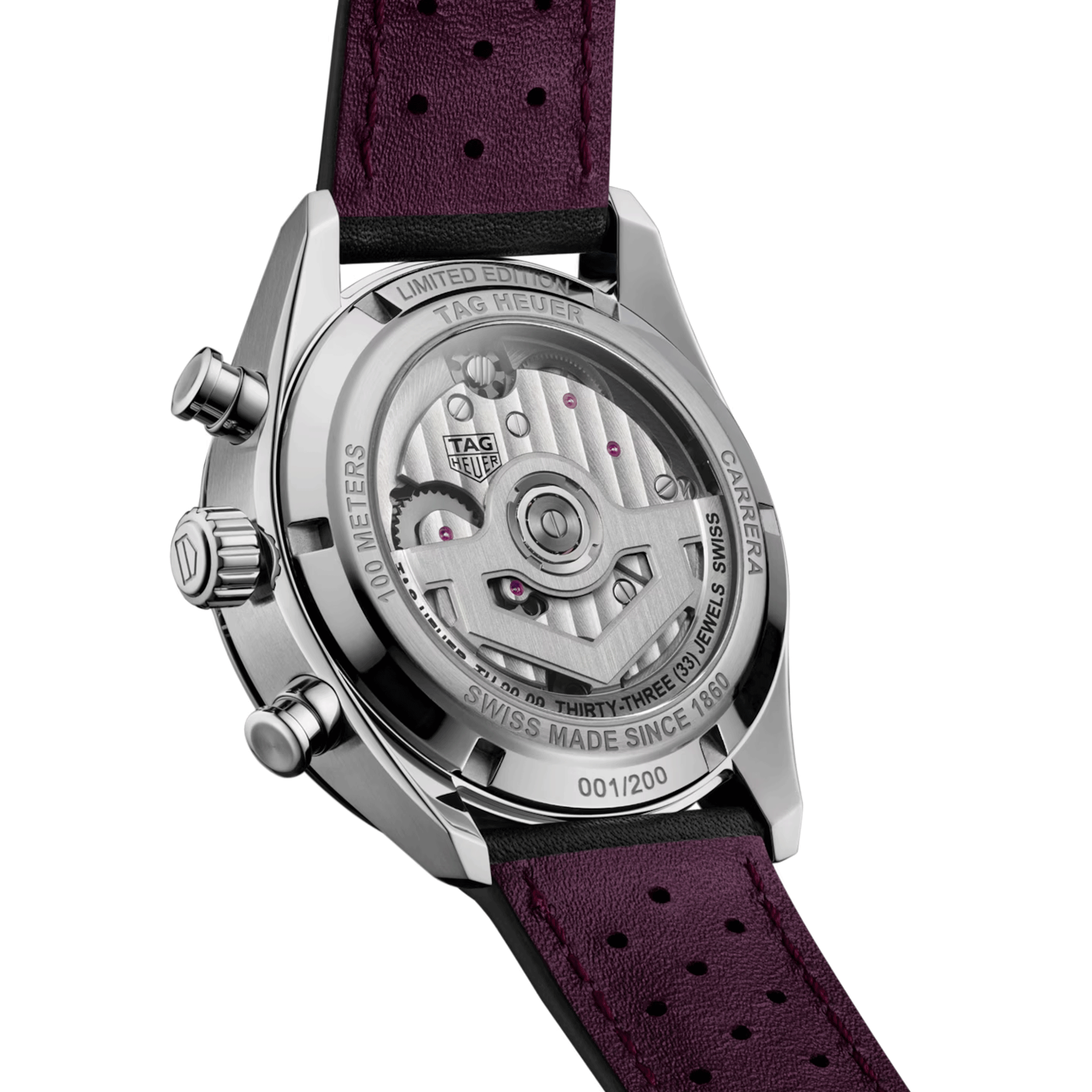 Montre TAG Heuer Carrera Chronograph Tourbillon "Glassbox" automatique 42 mm CBS5017.FC6605