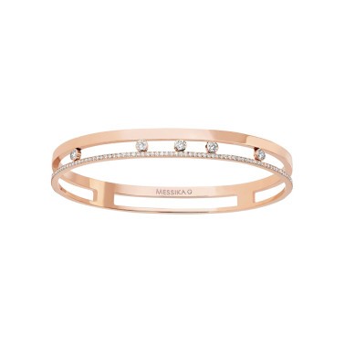 Bangle Messika Move Romane en or rose et diamants