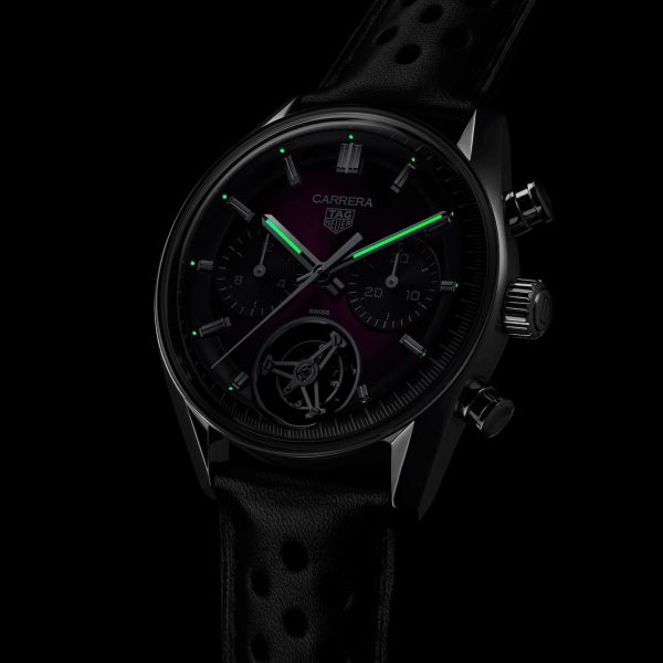 Montre TAG Heuer Carrera Chronograph Tourbillon "Glassbox" automatique 42 mm CBS5017.FC6605