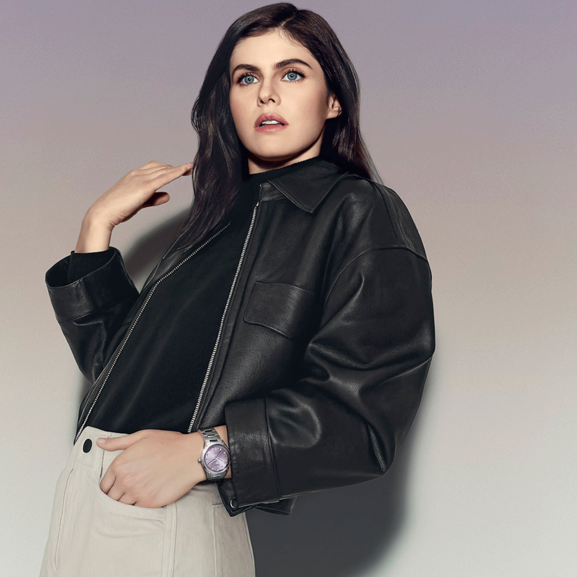 Montre TAG Heuer Carrera Date automatique index diamants cadran violet bracelet acier 36 mm WBN2319.BA0001