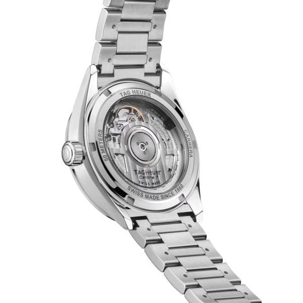 Montre TAG Heuer Carrera Date automatique index diamants cadran rose bracelet acier 36 mm WBN231D.BA0001