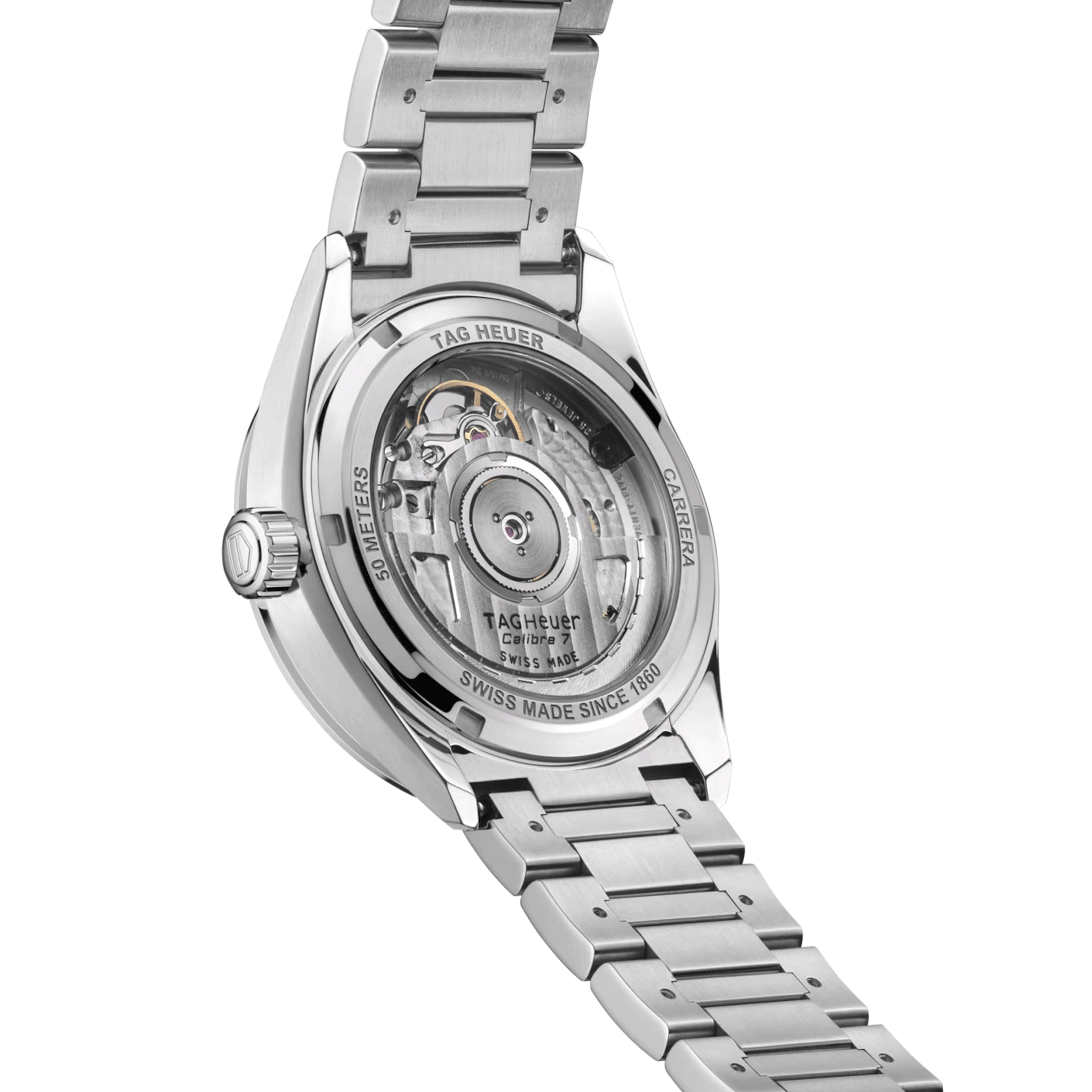 Montre TAG Heuer Carrera Date automatique index diamants cadran rose bracelet acier 36 mm WBN231D.BA0001