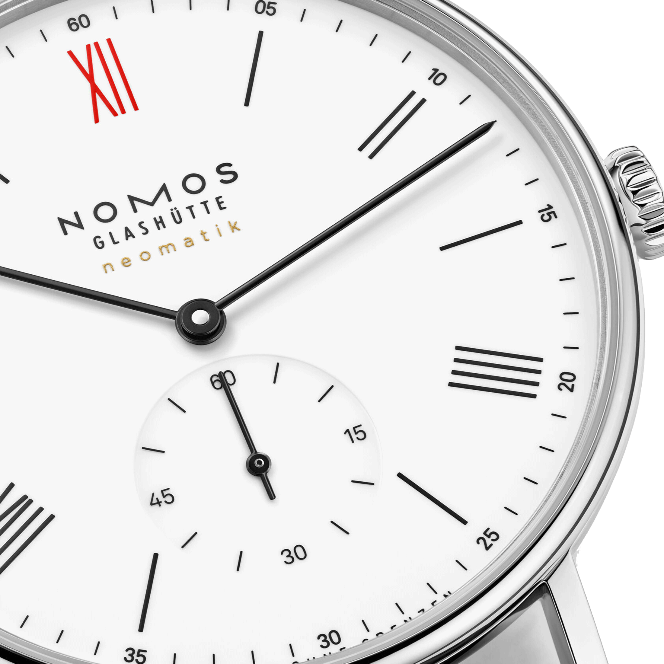 NOMOS Ludwig Neomatik 39 Doctors Without Borders automatic watch white dial black leather strap 38.5 mm 250.S2