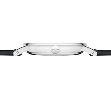 NOMOS Ludwig Neomatik 39 Doctors Without Borders automatic watch white dial black leather strap 38.5 mm 250.S2