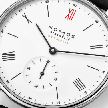 NOMOS Ludwig Neomatik Doctors Without Borders automatic watch white dial black leather strap 36 mm 282.S2