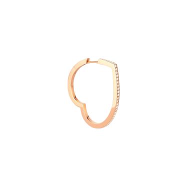 Repossi Antifer Heart GM earring in rose gold and diamonds