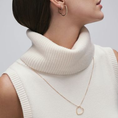 Repossi Antifer Heart GM earring in rose gold and diamonds