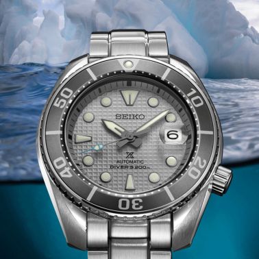 Seiko Prospex Automatic Diver's 200m watch grey dial steel bracelet 45 mm SPB175J1