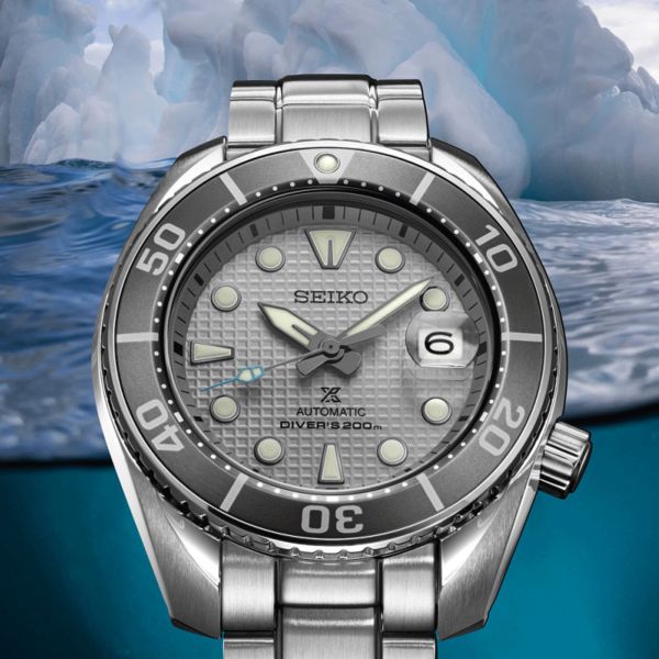 Seiko Prospex Automatic Diver's 200m watch grey dial steel bracelet 45 mm SPB175J1