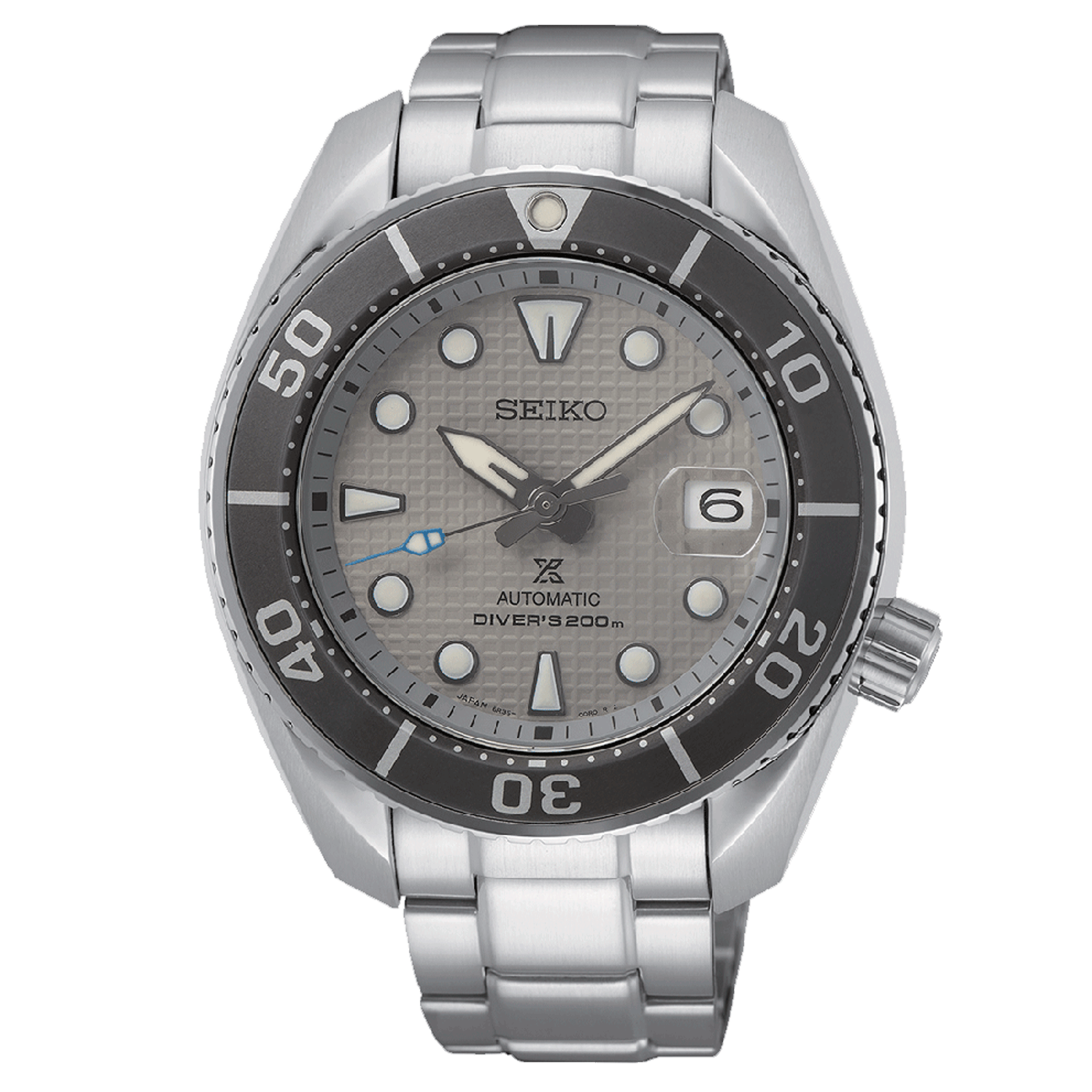 Seiko Prospex Automatic Diver's 200m watch grey dial steel bracelet 45 mm SPB175J1