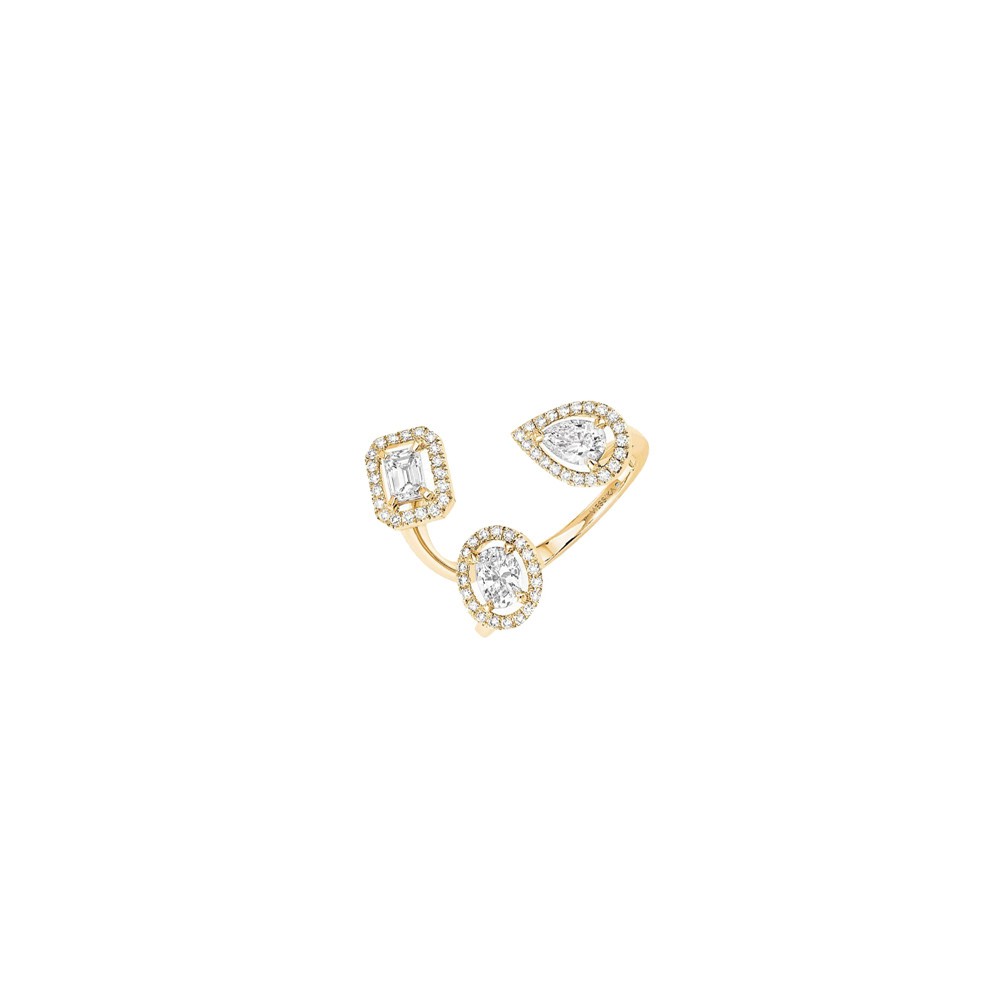 Bague Messika My Twin Trilogy en or jaune et diamants