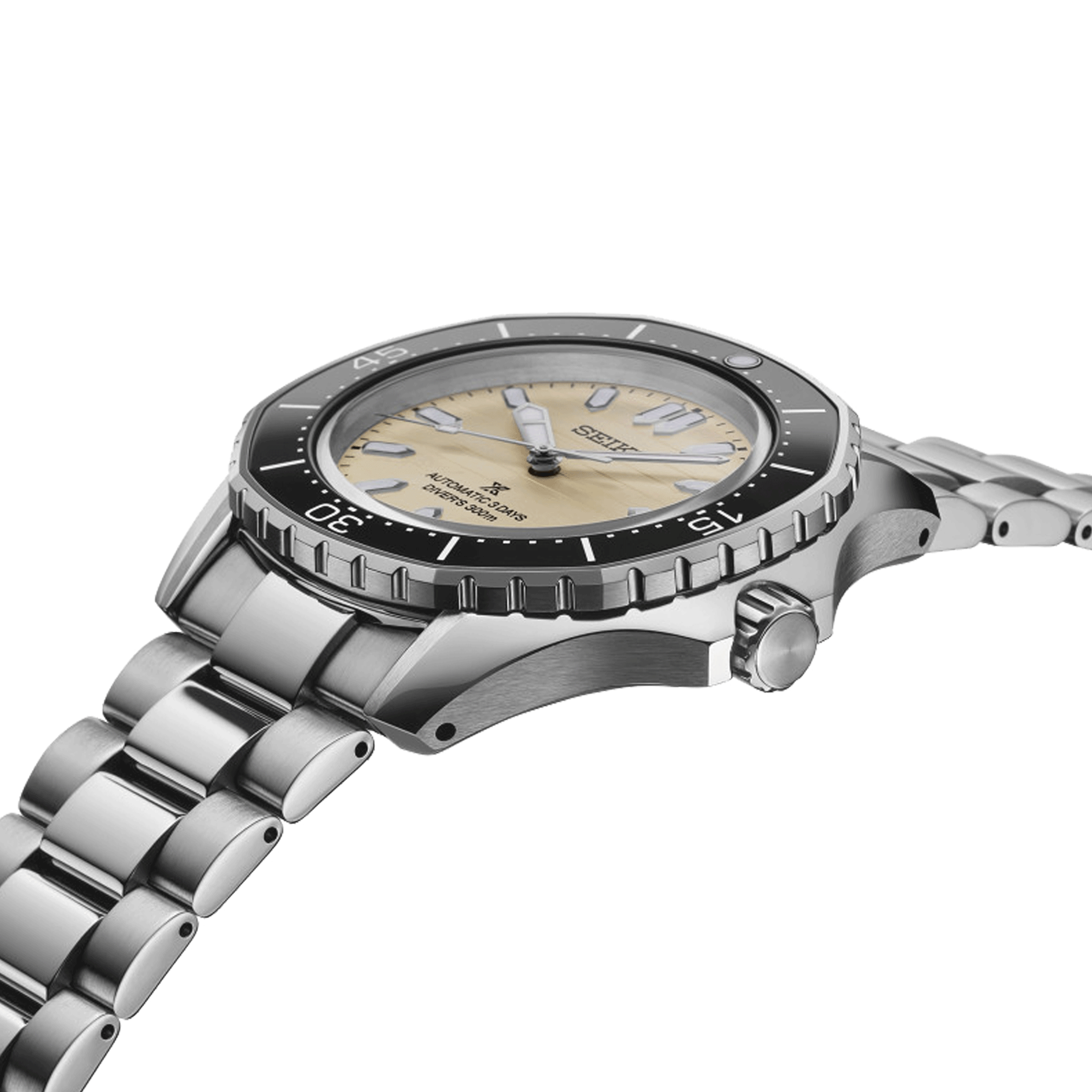 copy ofSeiko Prospex Diver's 1965 Heritage automatic watch black dial steel bracelet 40 mm