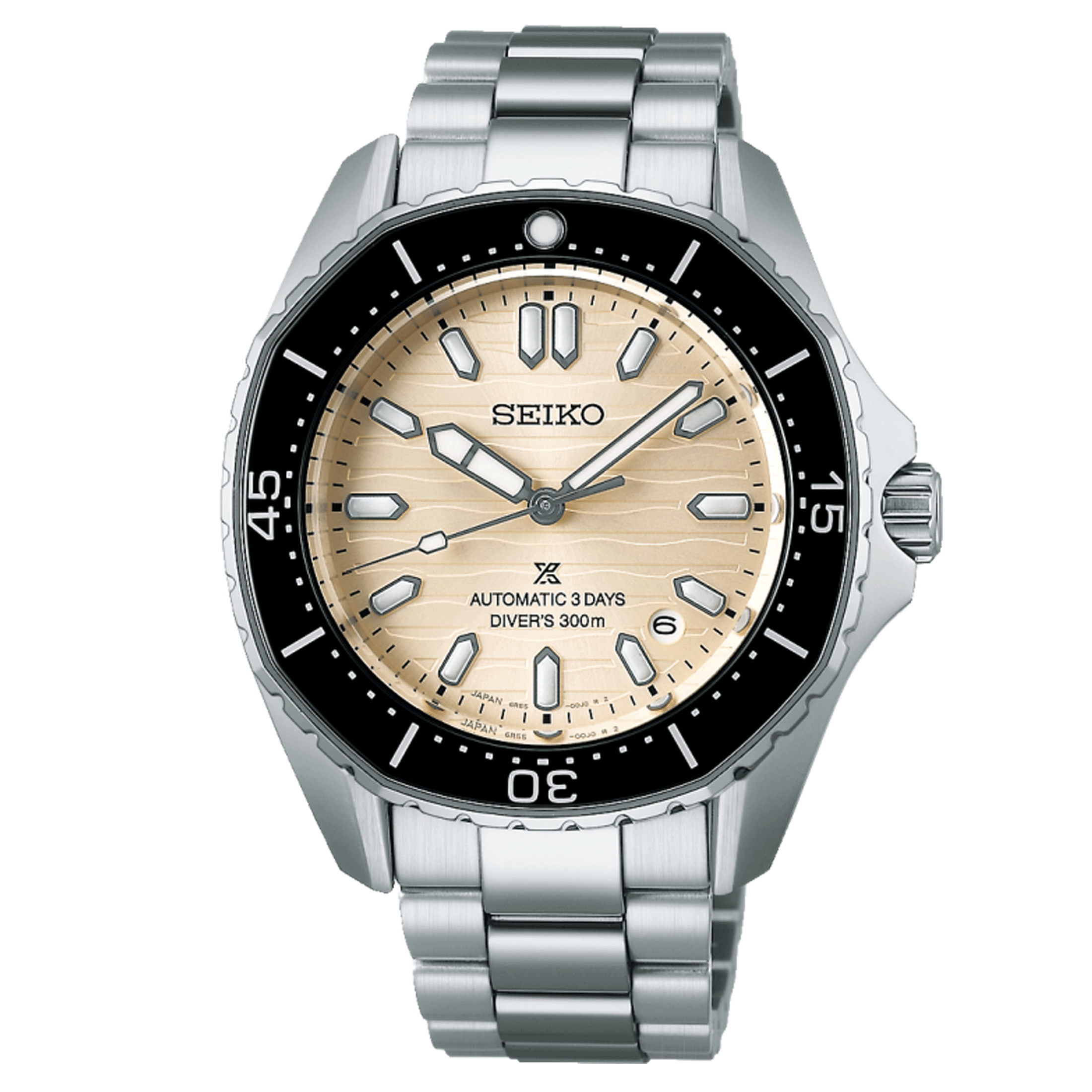 copy ofSeiko Prospex Diver's 1965 Heritage automatic watch black dial steel bracelet 40 mm