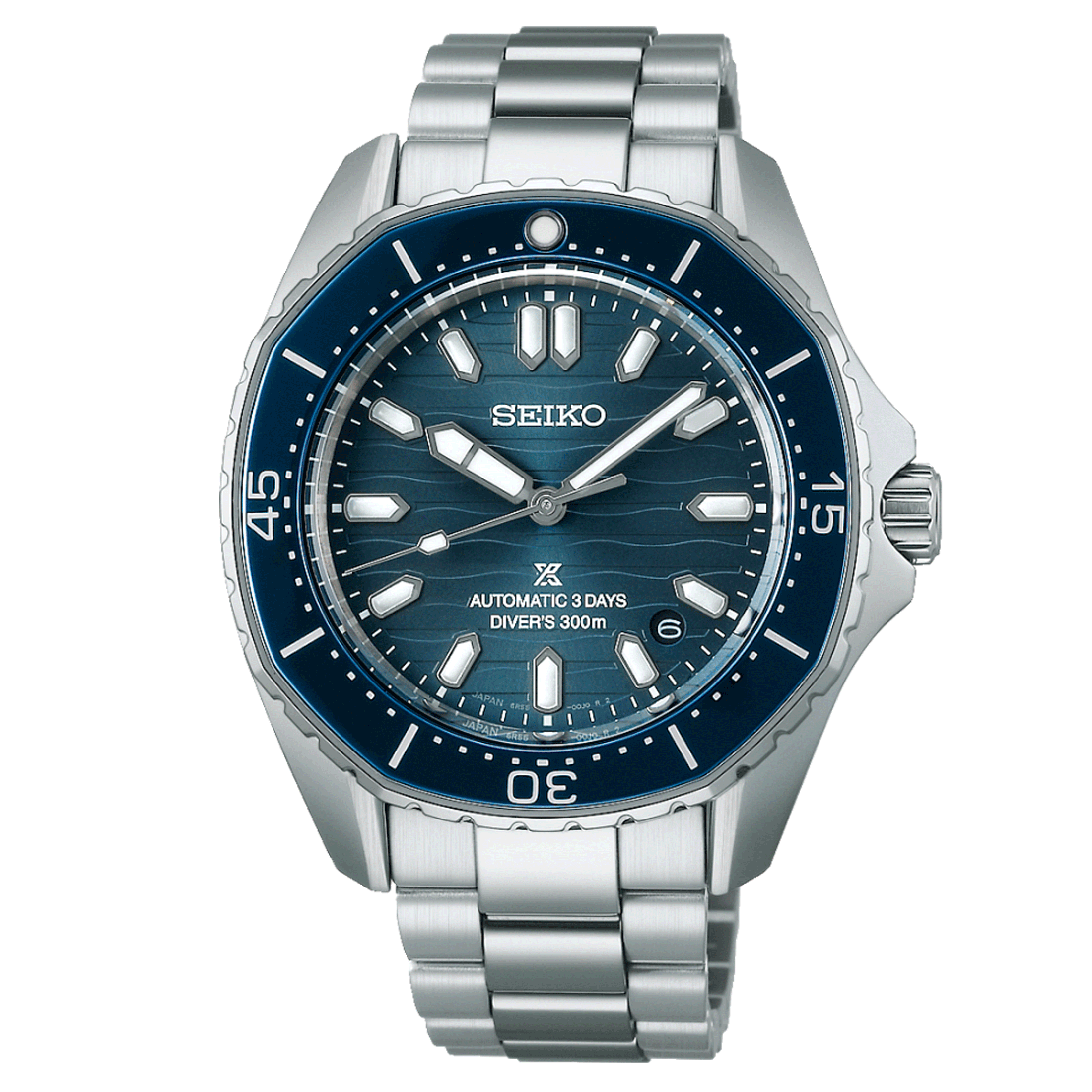Seiko Prospex Diver's 300M automatic watch blue dial steel bracelet 41 mm SPB483J1