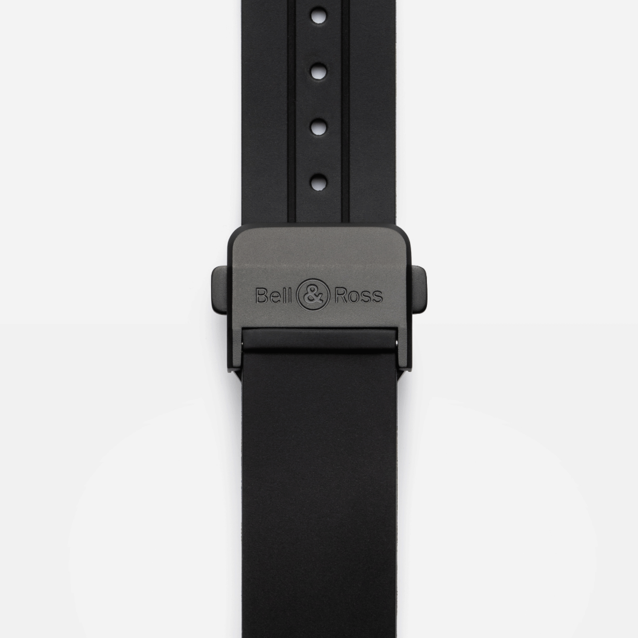 Bell & Ross BR X5 Blue Lum automatic watch black dial black rubber strap 41 mm BRX5R-BLUM-TC/SRB