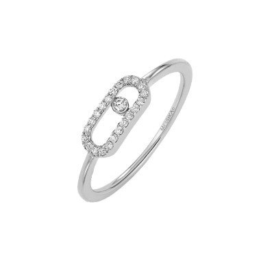Bague Messika Move Uno en or blanc et diamants
