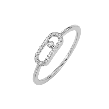 Bague Messika Move Uno en or blanc et diamants