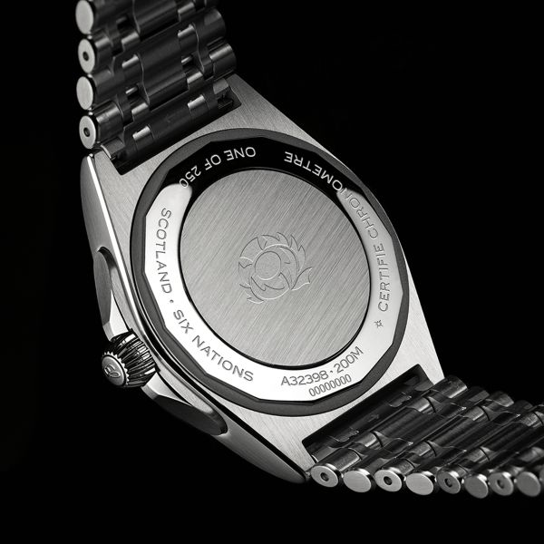 Breitling Chronomat GMT Six Nations Scotland automatic watch blue dial steel bracelet 40 mm A323986B1C1A1