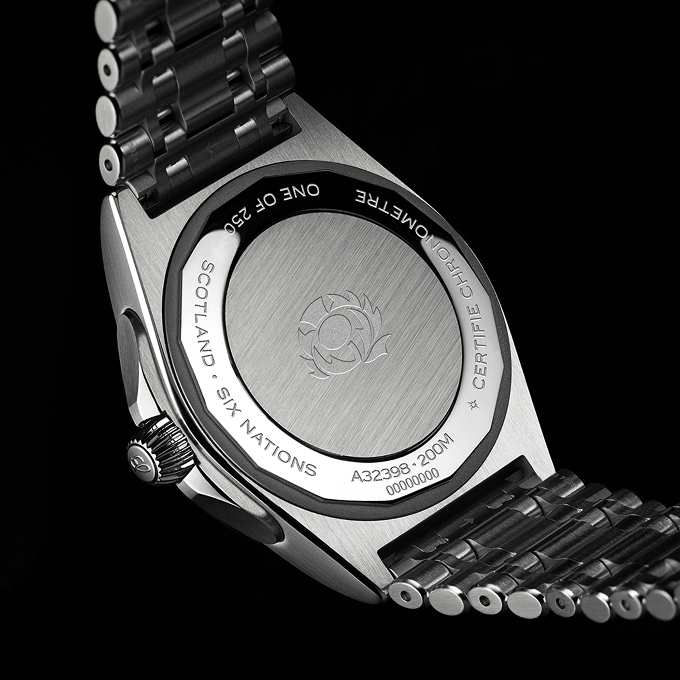 Breitling Chronomat GMT Six Nations Scotland automatic watch blue dial steel bracelet 40 mm A323986B1C1A1