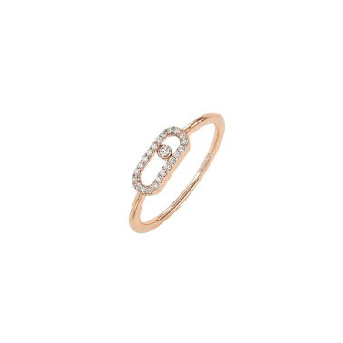 Bague Messika Move Uno en or rose et diamants