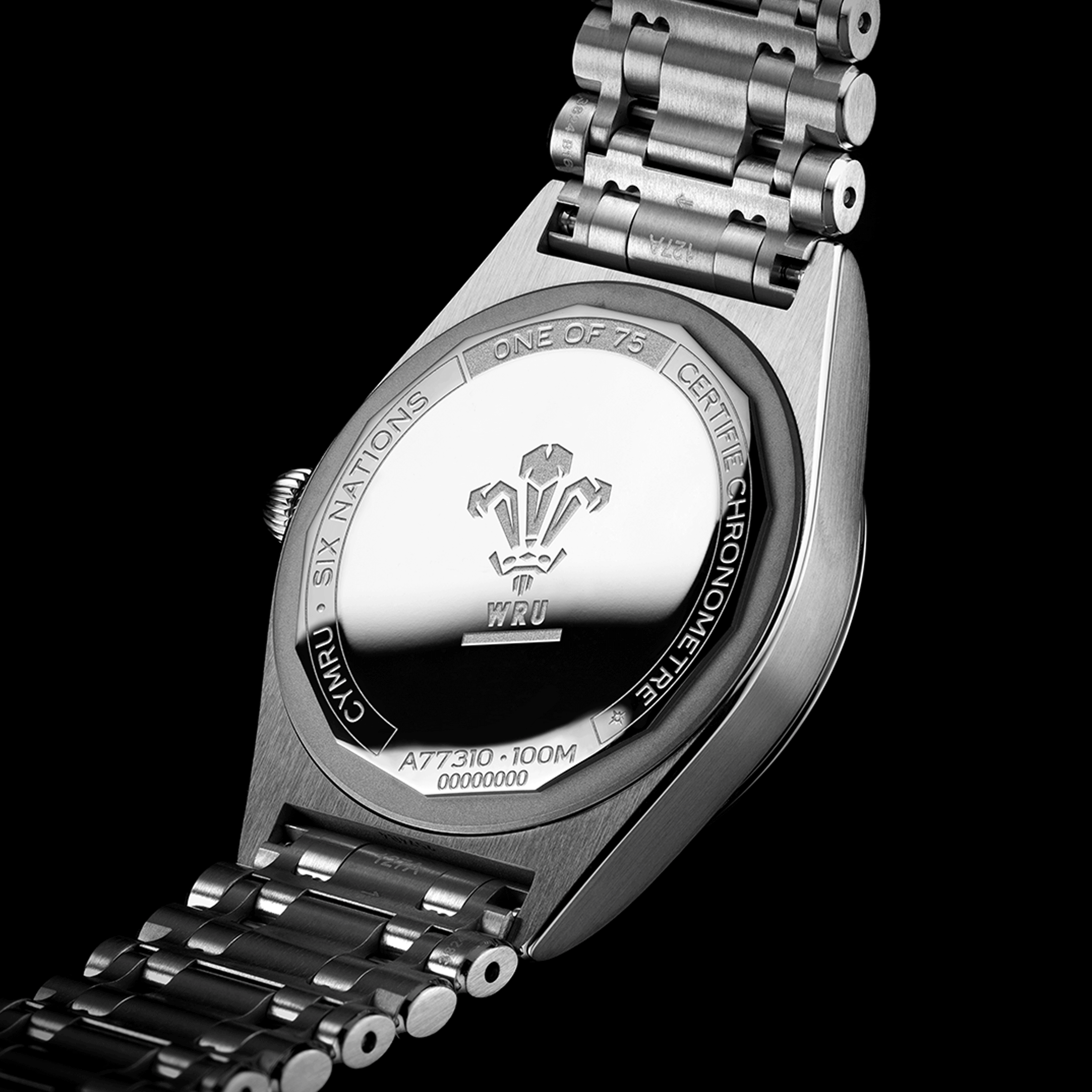 Breitling Chronomat Six Nations Wales quartz watch burgundy dial steel bracelet 32 mm A773108A1K1A1