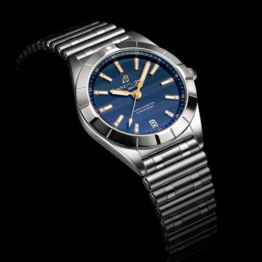 Breitling Chronomat Six Nations France quartz blue dial steel bracelet 32 mm A773109A1C1A1