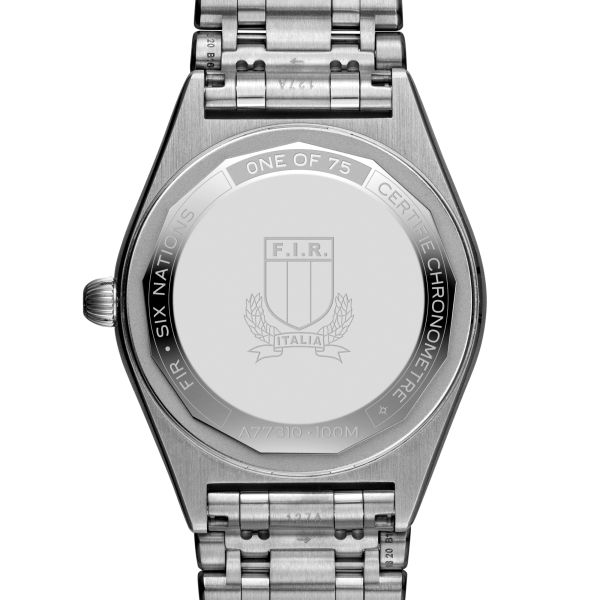 Breitling Chronomat Six Nations Italy quartz watch blue dial steel bracelet 32 mm A773101B1C1A1