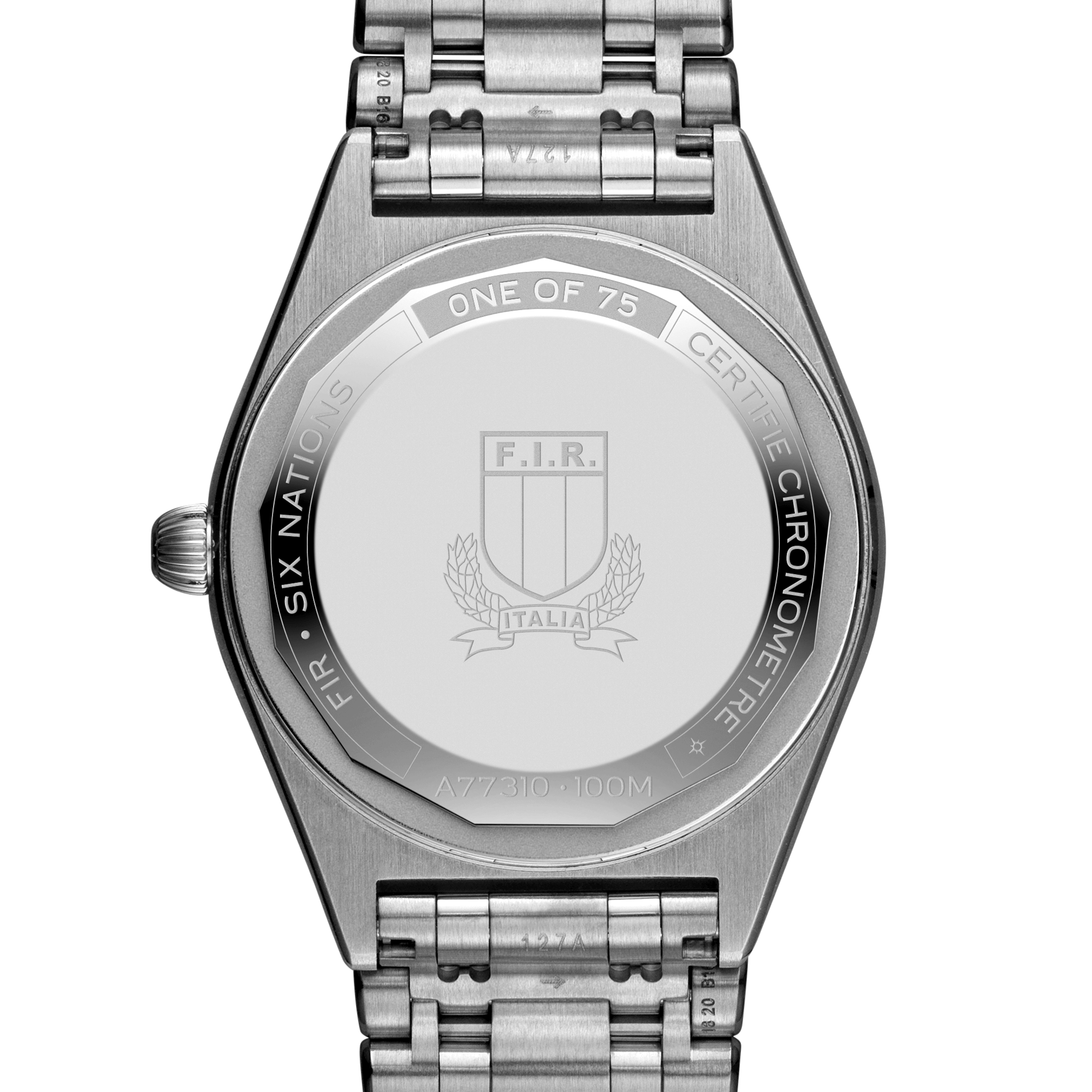 Breitling Chronomat Six Nations Italy quartz watch blue dial steel bracelet 32 mm A773101B1C1A1