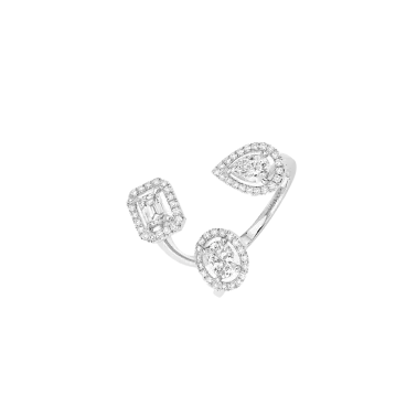 Bague Messika My Twin Trilogy en or blanc et diamants