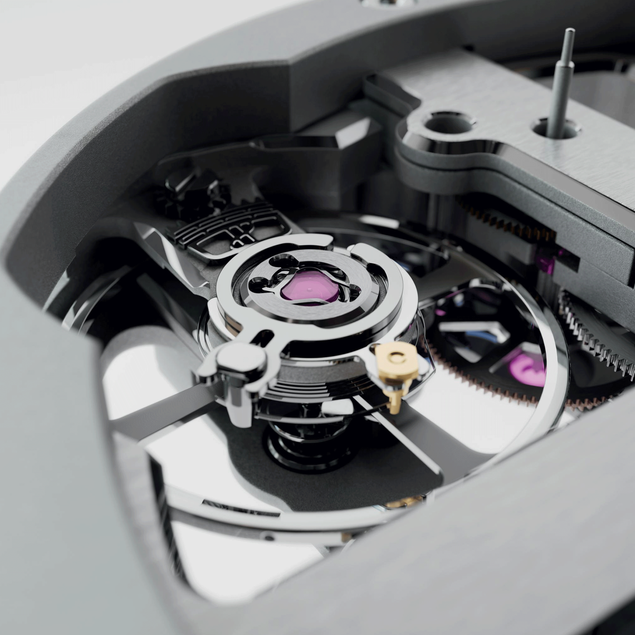 Hublot Big Bang Meca-10 Titanium mechanical watch skeleton dial black rubber strap 42 mm 444.NX.1170.RX