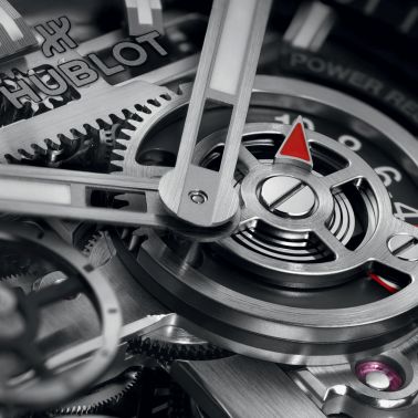 Hublot Big Bang Meca-10 Titanium mechanical watch skeleton dial black rubber strap 42 mm 444.NX.1170.RX